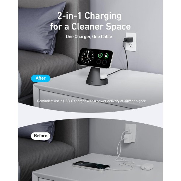 Anker MagGo Wireless Charger 2-in-1 Dock Stand