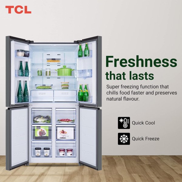 TCL P560CDN Cross Door Refrigerator 470L