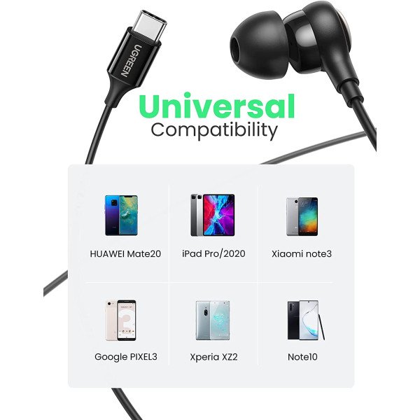 UGREEN USB-C In-ear Headphone Wired Earphones with Microphone 