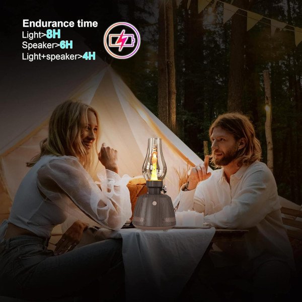 ZONSUSE Retro Bluetooth Speaker with LED Light