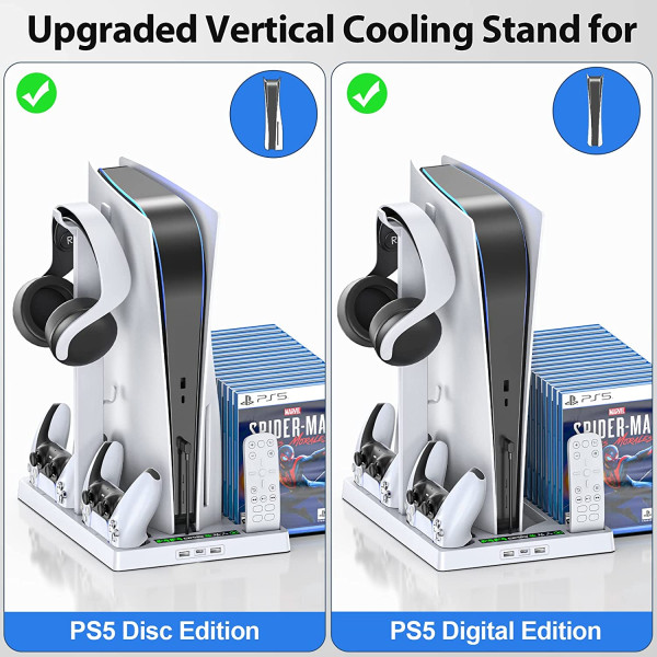 OIVO PS5 Cooling Stand with Dual Controller Charger