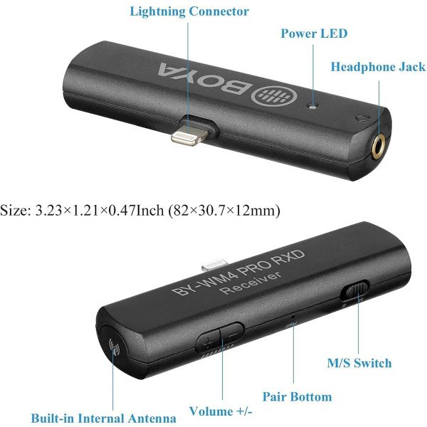 BOYA BY-WM4 PRO-K3 Digital Wireless Omni Lavalier Microphone 