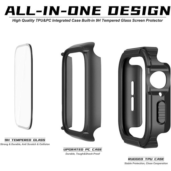 Lito Screen Rugged Apple Watch Case Series 7/6/5 with Screen Protector