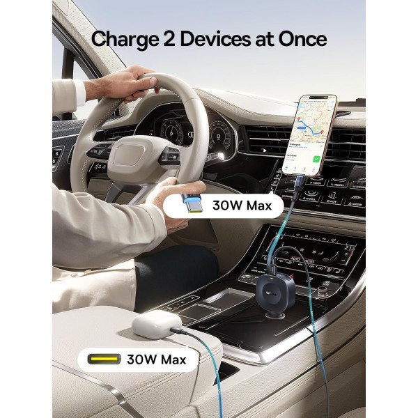 Baseus PrimeTrip VR2 Car Charger 60W with Retractable Cable