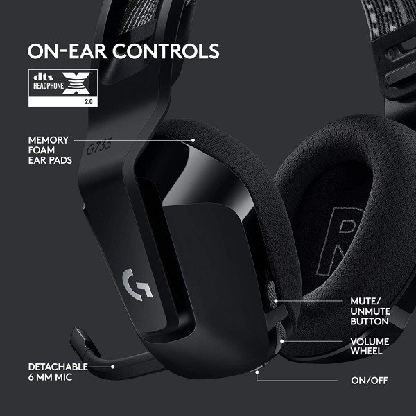 Logitech G G733 LIGHTSPEED Wireless RGB Gaming Headset (Black)