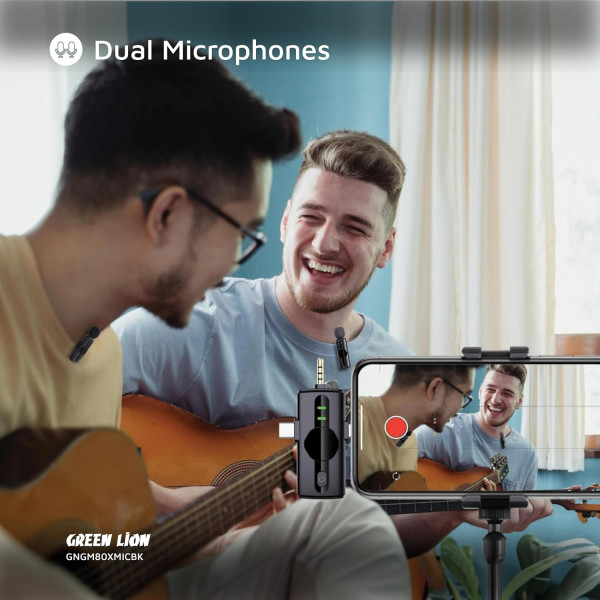 Green Lion GM-80X 3-In-1 Dual Wireless Microphone 