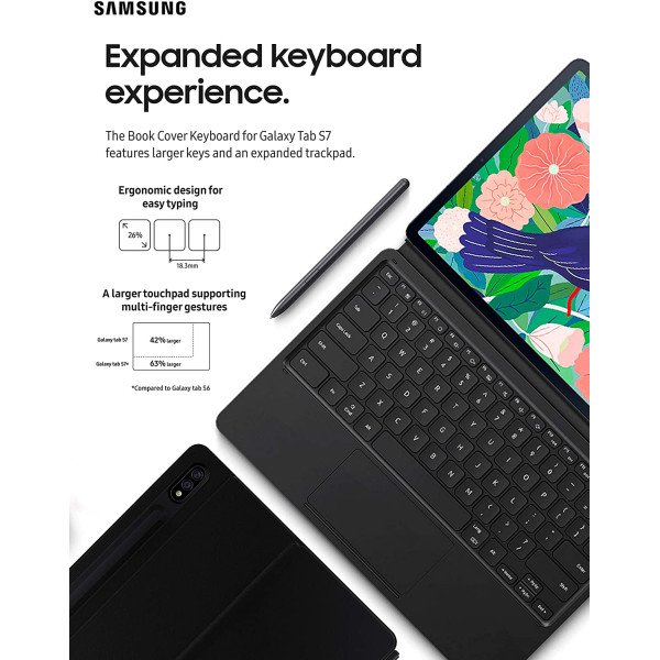 Samsung Galaxy Tab S7 and S7 5G Book Cover Keyboard