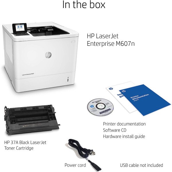 HP LaserJet Enterprise M607n Monochrome Laser Printer