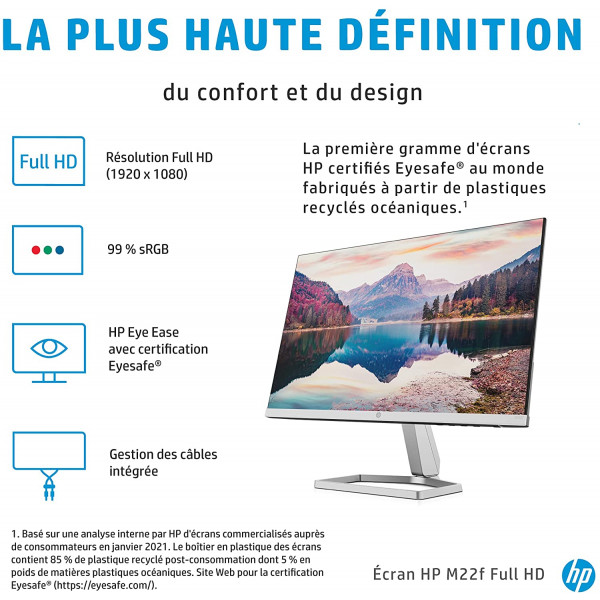 HP M22f Full HD 21.5" IPS LCD Monitor with AMD FreeSync