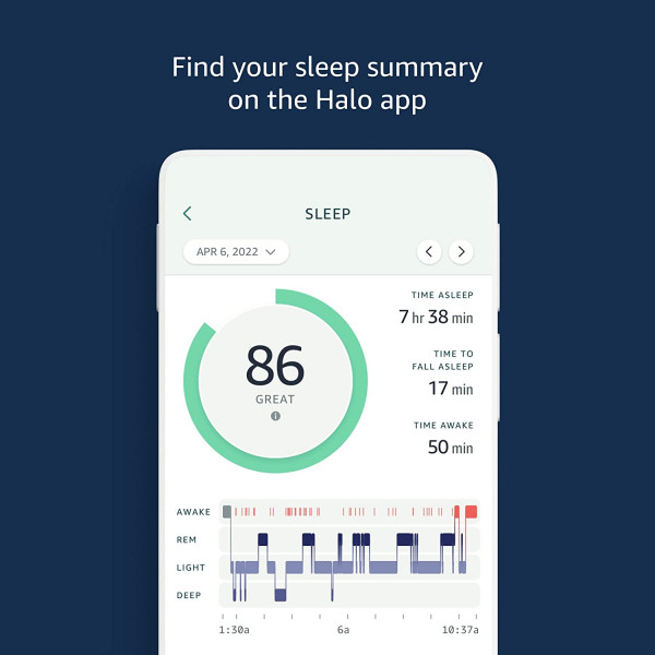Amazon Halo Rise - Bedside Sleep Tracker with Wake-up Light and Smart Alarm 