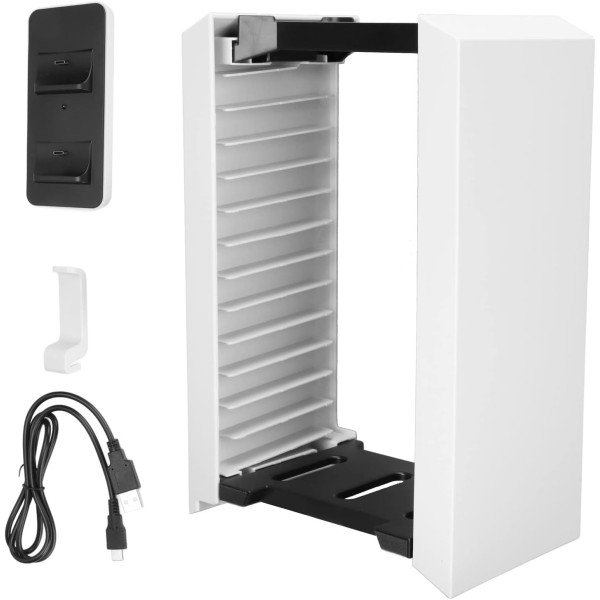 DOBE Vertical Stand with Game Rack & Controller Charging Dock 