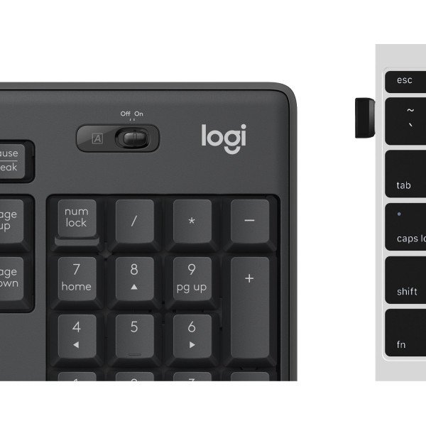 Logitech MK295 Full-size Wireless Membrane Keyboard and Mouse Bundle 