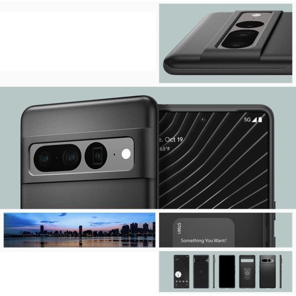 Google Pixel 7/7 Pro Soft TPU Silicone Cover Case - Black