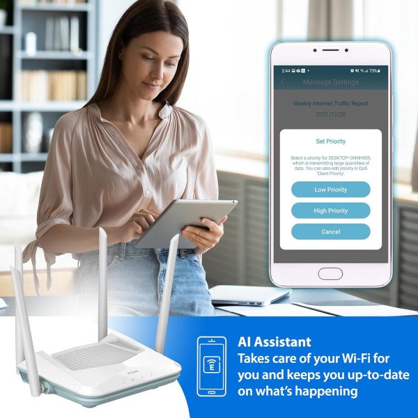 D-Link R15 EAGLE PRO AI Dual-Band AX1500 Wi-Fi 6 Router