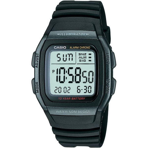 Casio W-96H-1BVDF Men's Digital Watch Resin Strap
