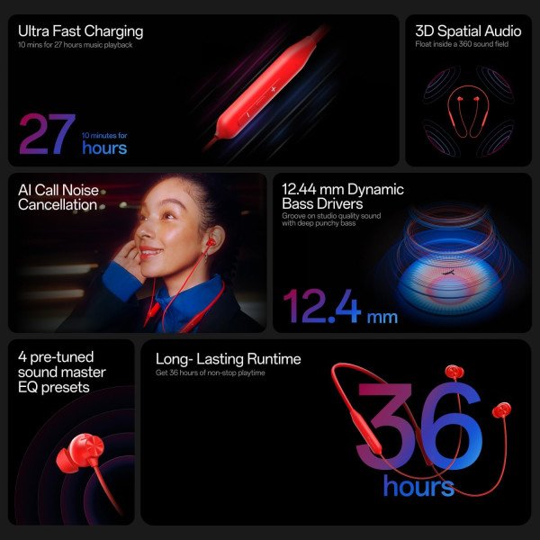 OnePlus Bullets Wireless Z3 Neckband Earbuds