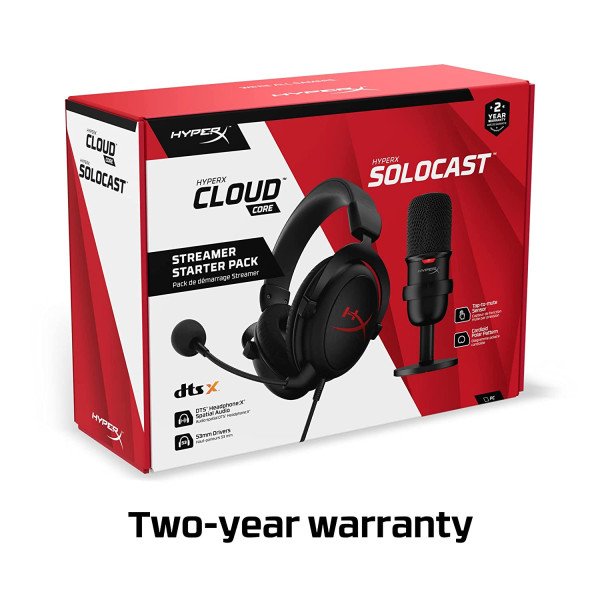 HyperX Streamer Starter Pack Wired Headphones + Mic