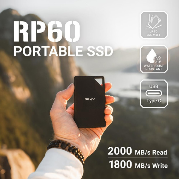 PNY RP60 USB-C 3.2 Gen 2x2 M.2 Portable SSD 2TB