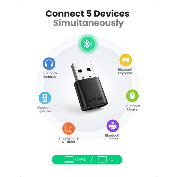 UGREEN USB Bluetooth 5.0 Adapter Dongle for PC
