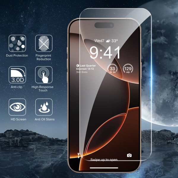 T Tersely Screen Protector for iPhone 16 Pro - 4 Pack