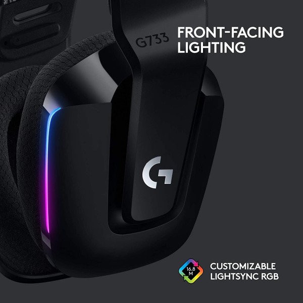 Logitech G G733 LIGHTSPEED Wireless RGB Gaming Headset (Black)