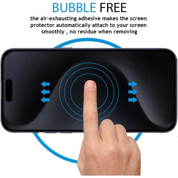 Anti-Glare Privacy Glass Screen Protector for iPhone 16 Pro Max