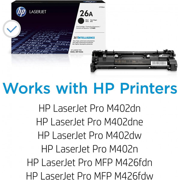 HP 26A Black LaserJet Toner Cartridge