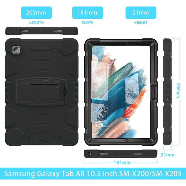 Samsung Galaxy Tab A8 10.5 Inch Rugged Shockproof Cover Case
