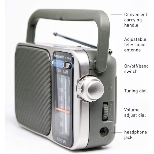 Panasonic RF-2400D Portable AM / FM Radio