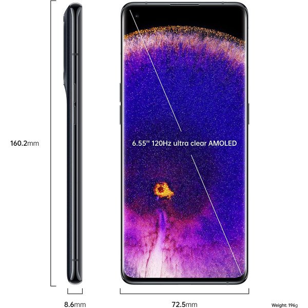 OPPO Find X5 5G, 256GB ROM, 8G RAM - Black