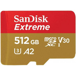 SanDisk 512GB Extreme microSD UHS-I U3 V30 A2 160MB/s- Memory Card