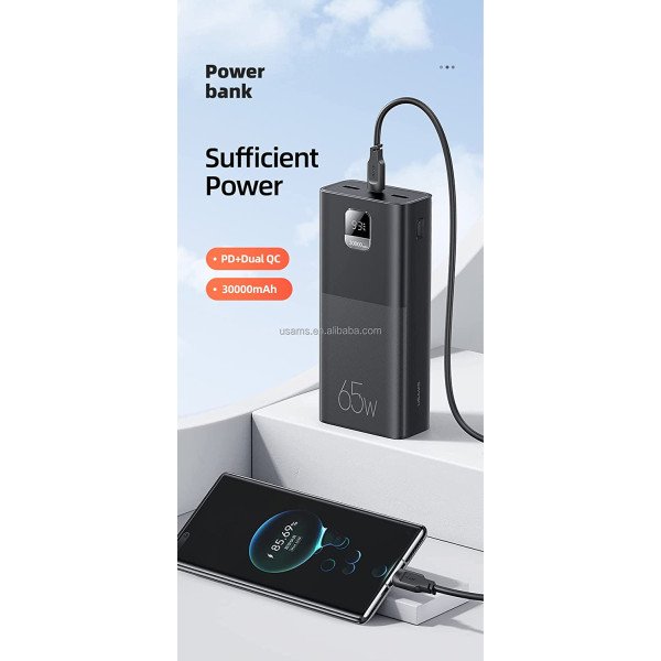 USAMS-AT 65W Fast Charging Kit 30000mAH Laptop Power Bank