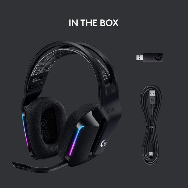 Logitech G G733 LIGHTSPEED Wireless RGB Gaming Headset (Black)