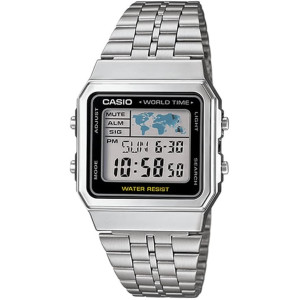 Casio Men's Classic A500WA-1 Silver Stainless-Steel Quartz Watch
