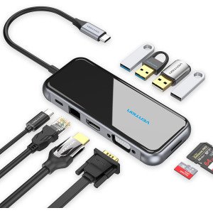 Vention 10-in-1 USB Type C Multi-Function Data Hub 