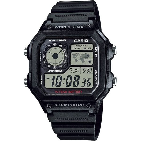 Casio AE-1200WH-1AV Black Resin Men's Watch