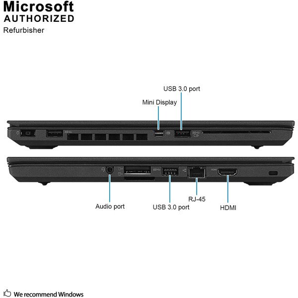 Lenovo ThinkPad T460 14", Intel Core i5 ,8G RAM,500GB HDD - Refurbished