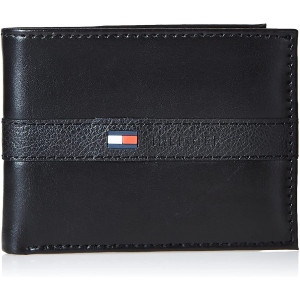 Tommy Hilfiger Men's Thin Sleek Casual Bifold Wallet with 6 Credit Card Pockets 