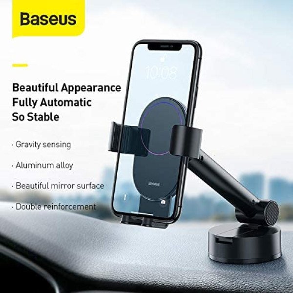 Baseus Simplism gravity car mount holder with suction base Black