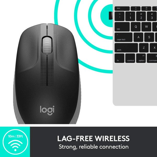 Logitech M191 Wireless Optical Mouse - Grey