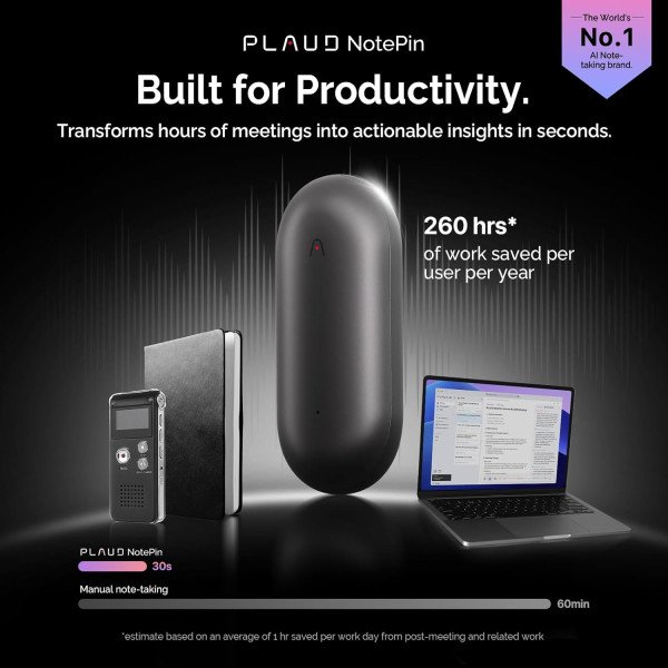 PLAUD NotePin AI Voice Recorder
