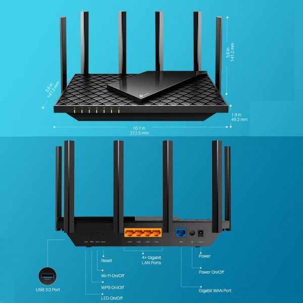 Tp-Link Archer AX72 AX5400 Dual-Band Gigabit Wi-Fi 6 Router