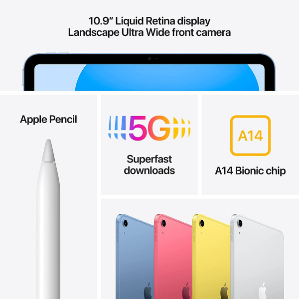 Apple 10.9-inch iPad (Wi-Fi + Cellular, 64GB) - 10th generation