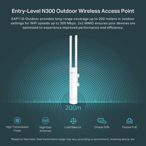 TP-Link EAP110-Outdoor N300 Wireless N Outdoor Access Point
