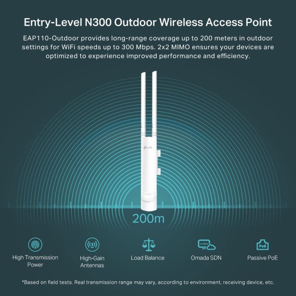 TP-Link EAP110-Outdoor N300 Wireless N Outdoor Access Point