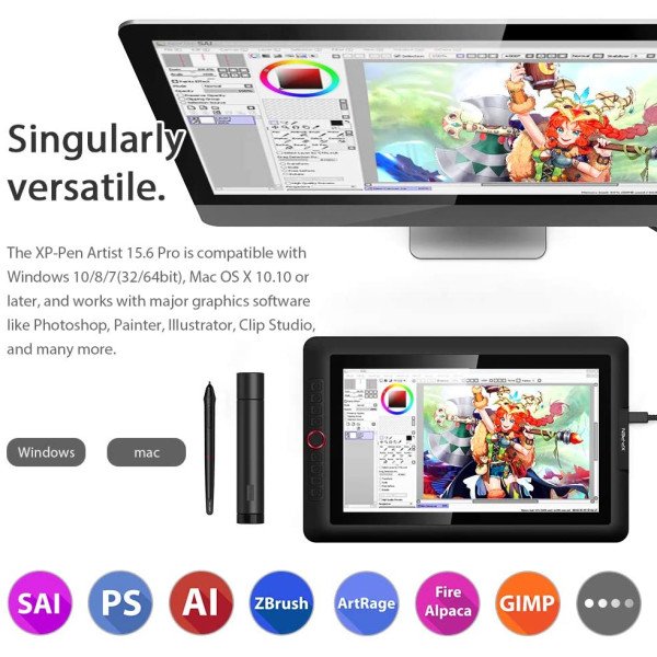 XP-PEN Artist Pro 16 Drawing Pen Display Graphics Tablet