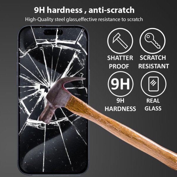 Anti-Glare Privacy Glass Screen Protector for iPhone 16 Pro Max