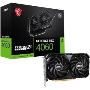 MSI GeForce RTX 4060 VENTUS 2X BLACK 8GB Graphics Card