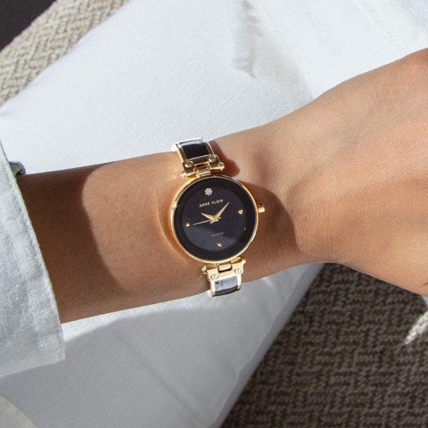 Anne Klein Diamond Accented Bangle Bracelet Watch