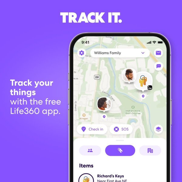 Tile by Life360 Mate Bluetooth Tracker - 1 Pack